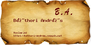 Báthori András névjegykártya